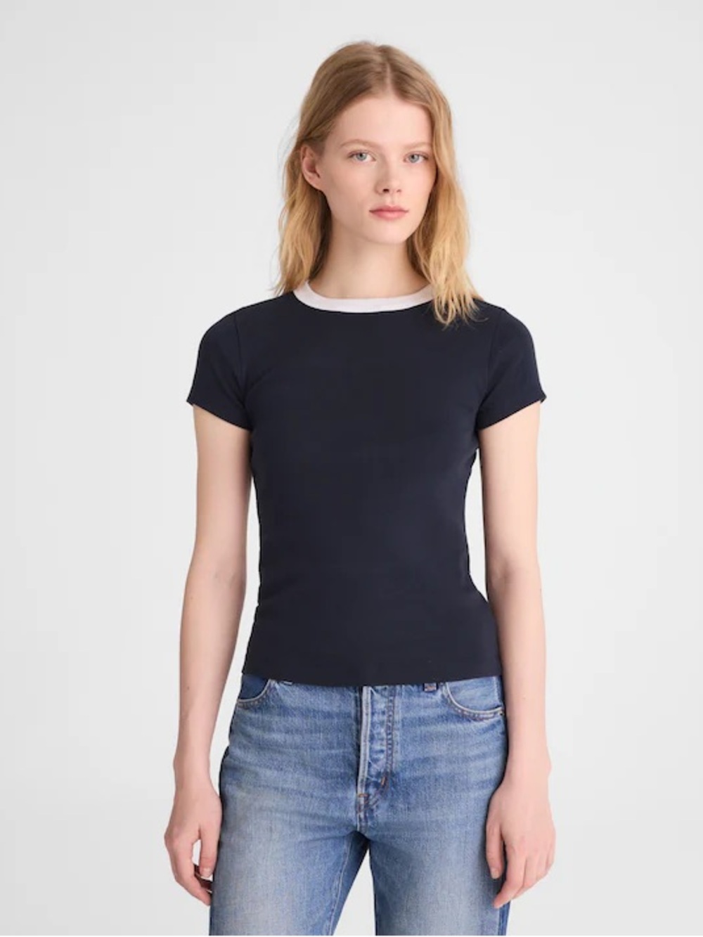 Madewell The '90s Crewneck Tee in Compact Cotton XS